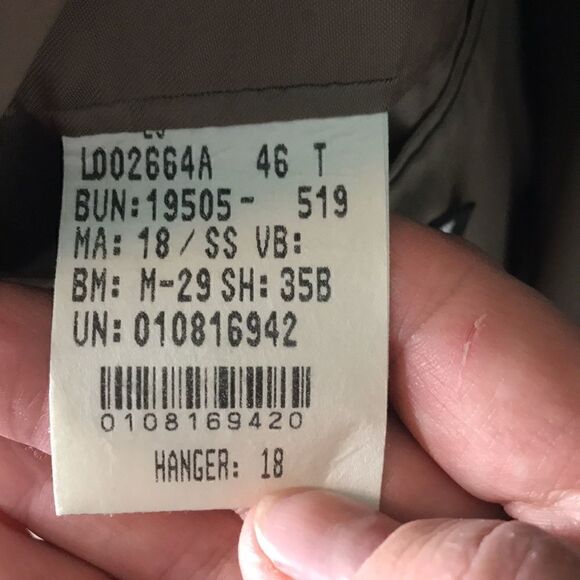 RALPH LAUREN Men's Light Tan Tencel 3 Button Blazer Suit Jacket 46T Tall NWT - Picture 8 of 9